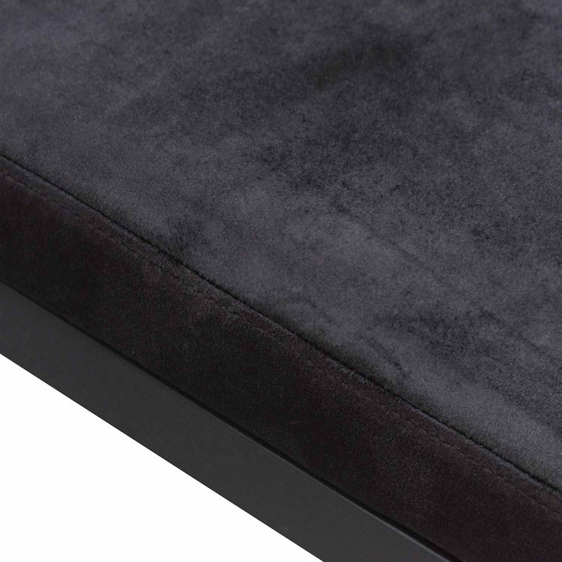 CLC6703-KS Black Velvet Ottoman - Black Base