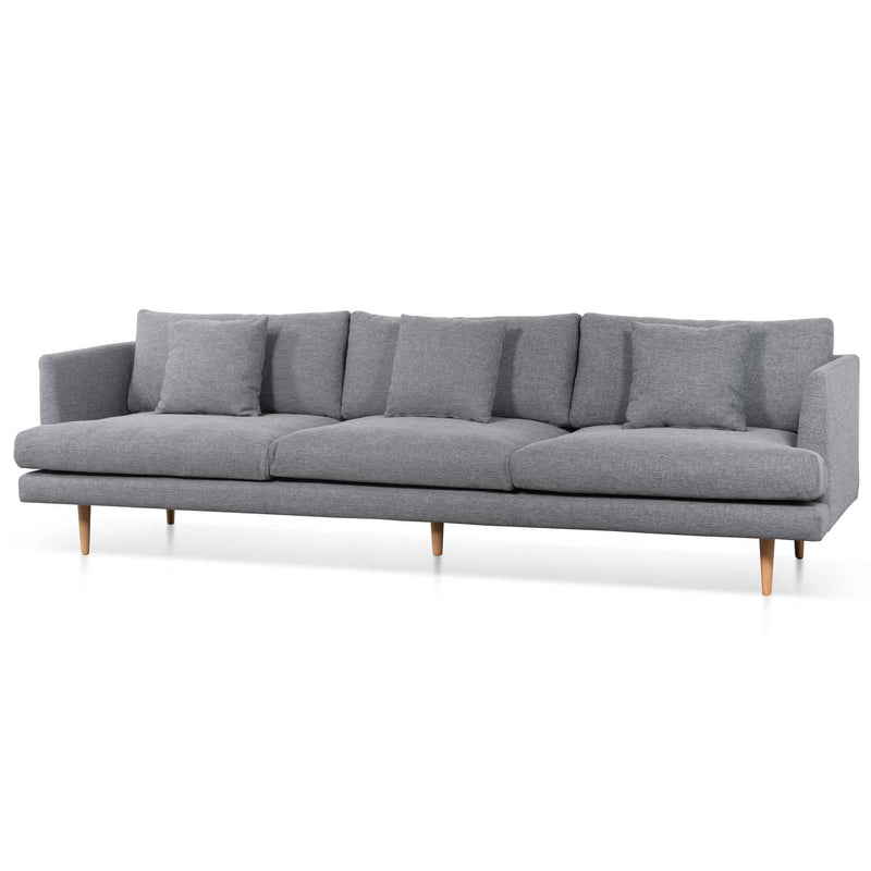 CLC6800-FA 4 Seater Fabric Sofa - Graphite Grey and Natural Legs