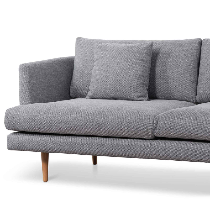 CLC6800-FA 4 Seater Fabric Sofa - Graphite Grey and Natural Legs