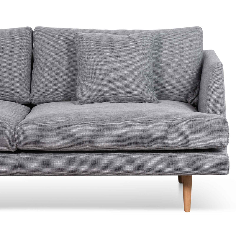 CLC6800-FA 4 Seater Fabric Sofa - Graphite Grey and Natural Legs