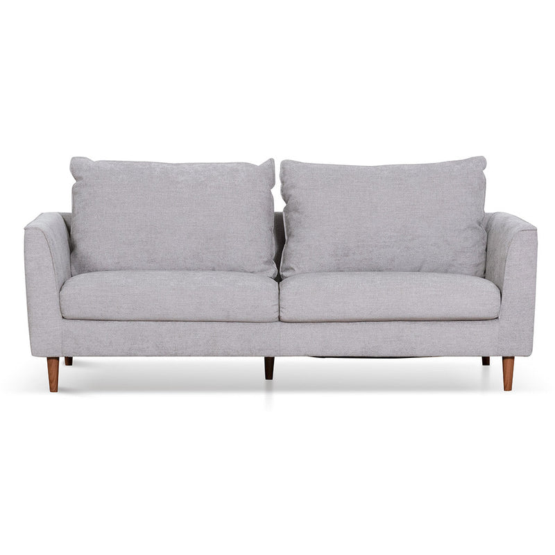 CLC6811-KSO 3 Seater Fabric Sofa - Oyster Beige with Walnut Leg