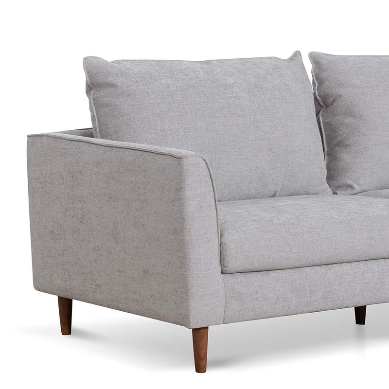 CLC6811-KSO 3 Seater Fabric Sofa - Oyster Beige with Walnut Leg