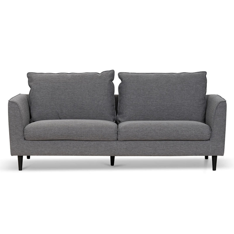 CLC6814-KSO 3 Seater Fabric Sofa - Graphite Grey with Black Leg