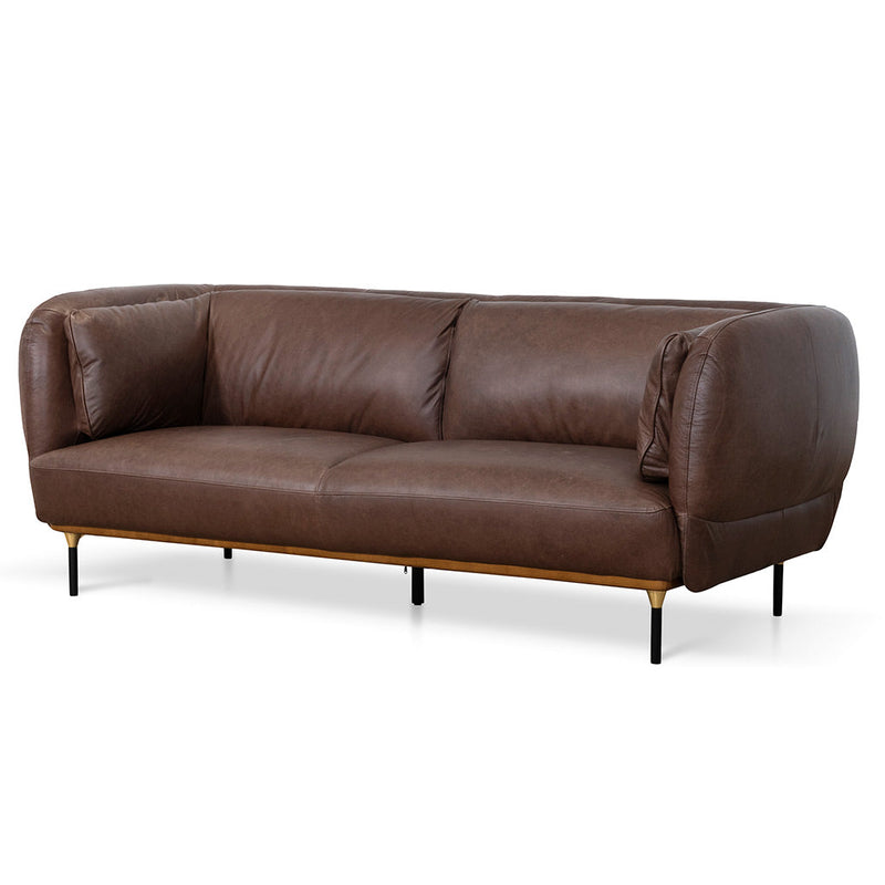 CLC6872-KSO - 3 Seater Sofa - Dark Brown Leather