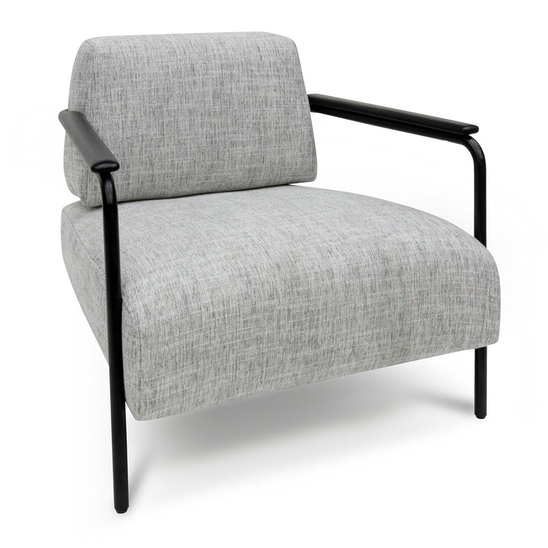 CLC6961-IG Fabric Armchair - Light Spec Grey with Black Legs