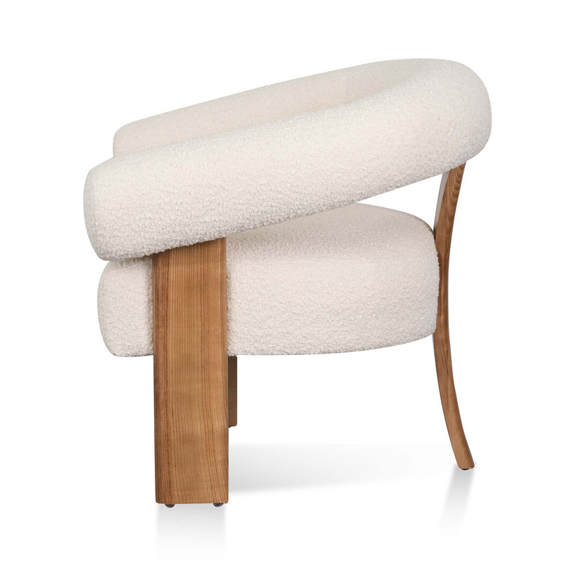 CLC8113-CA Armchair - Ivory White Boucle