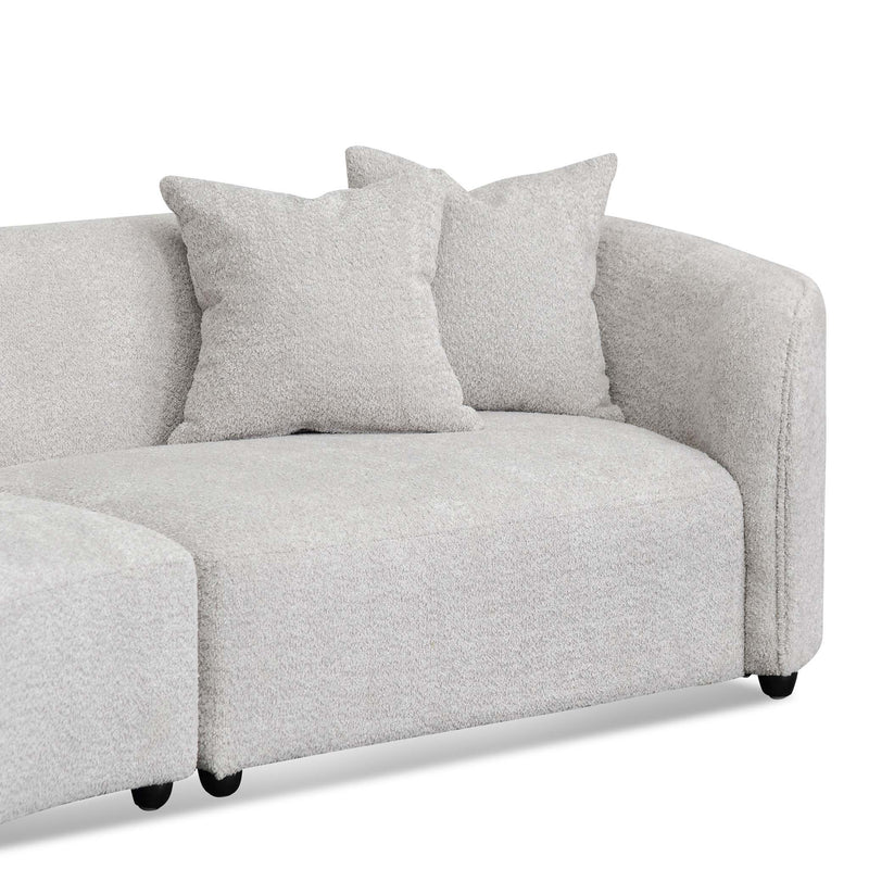 CLC8115-CA Left Chaise Sofa - Light Grey Fleece