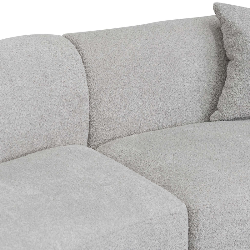 CLC8115-CA Left Chaise Sofa - Light Grey Fleece