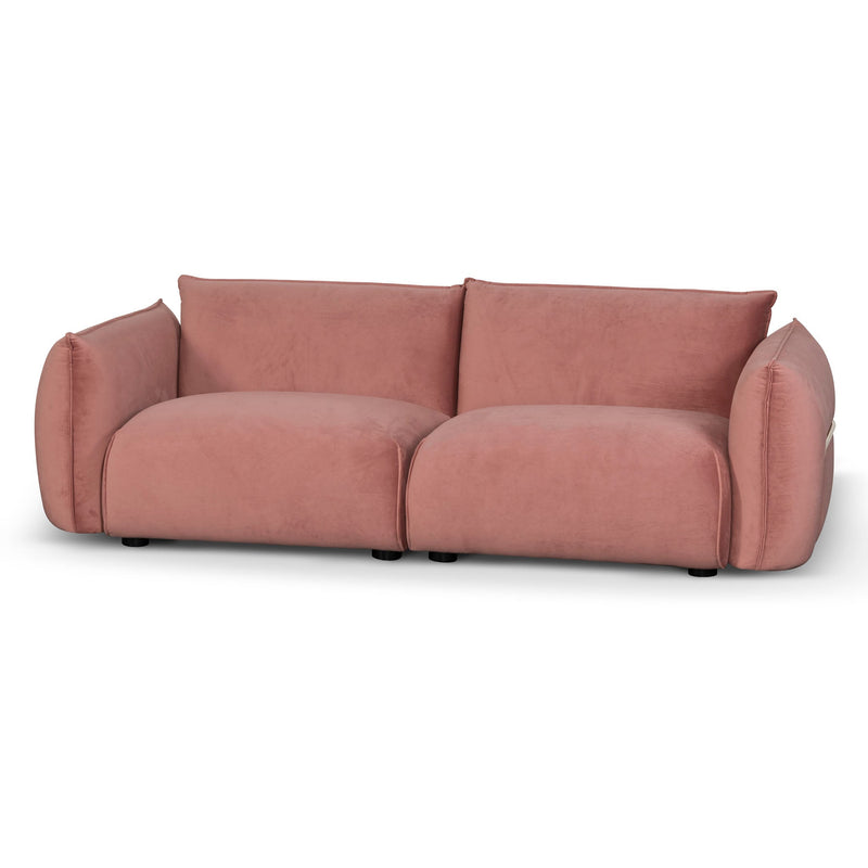 CLC8180-IG 3 Seater Sofa - Blush Pink With Brass Frame