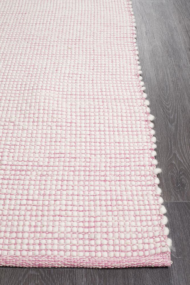 Loft Stunning Wool Pink Rug