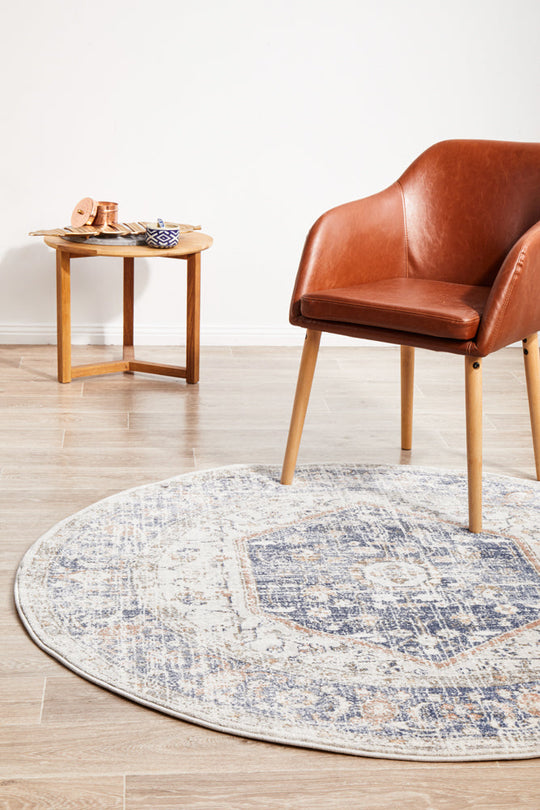 Rug Culture Mayfair Lorissa Blue Round Rug