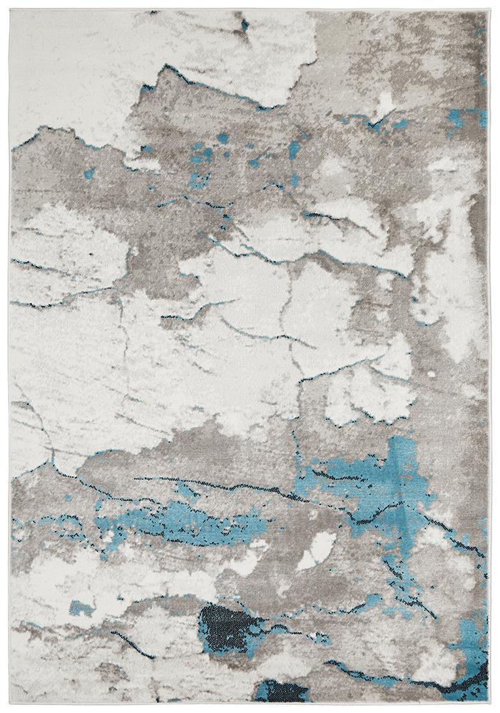 Zoey Contemporary Rug Blue Grey