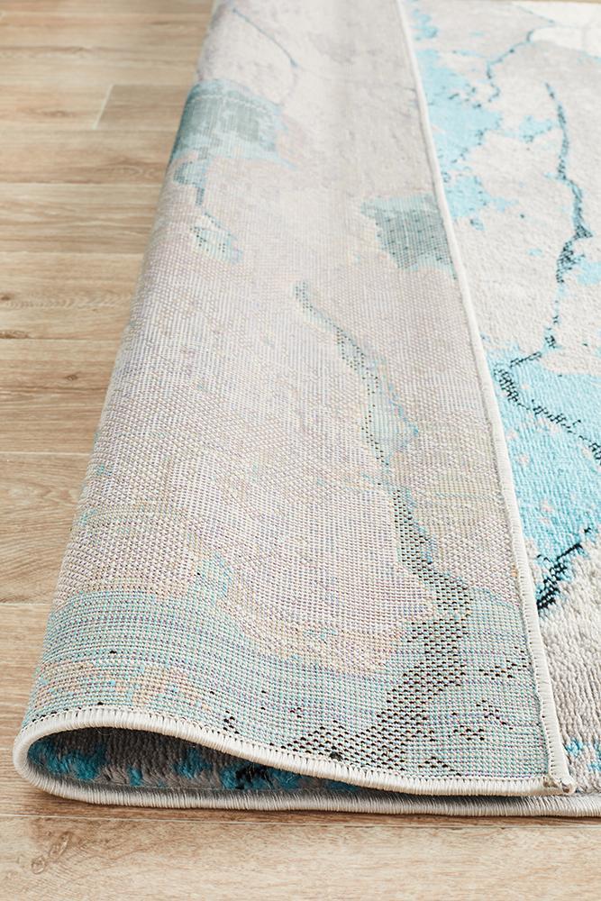 Zoey Contemporary Rug Blue Grey