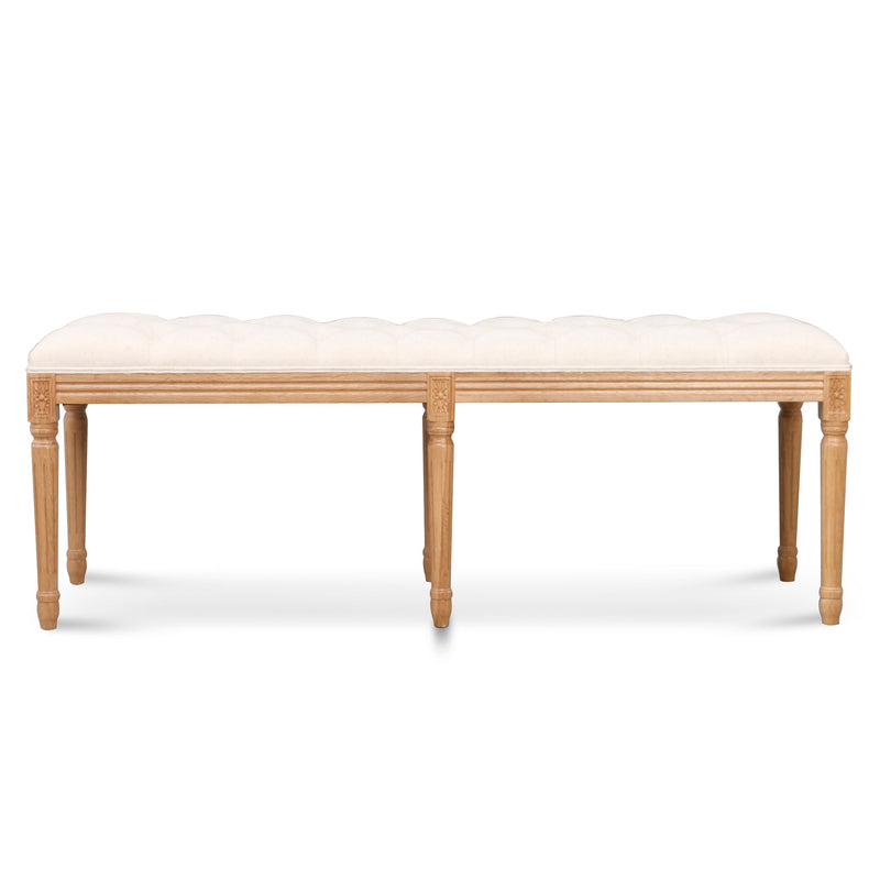 CDB8001-LJ 1.3m Oak Bench - Light Beige