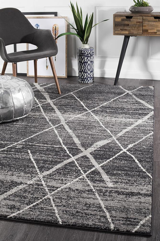 Rug Culture Oasis Noah Charcoal Contemporary Rug