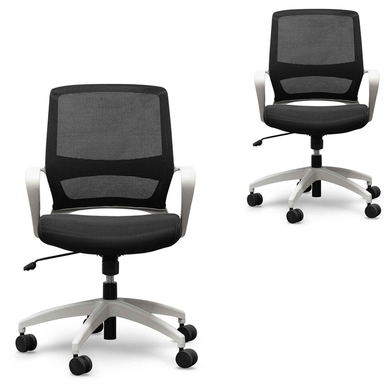 COC6551-SN Egronomic Mesh Office Chair - Black (Set of 2)