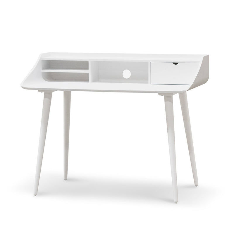 COF6854-DR Wooden Home Office Desk - Full White