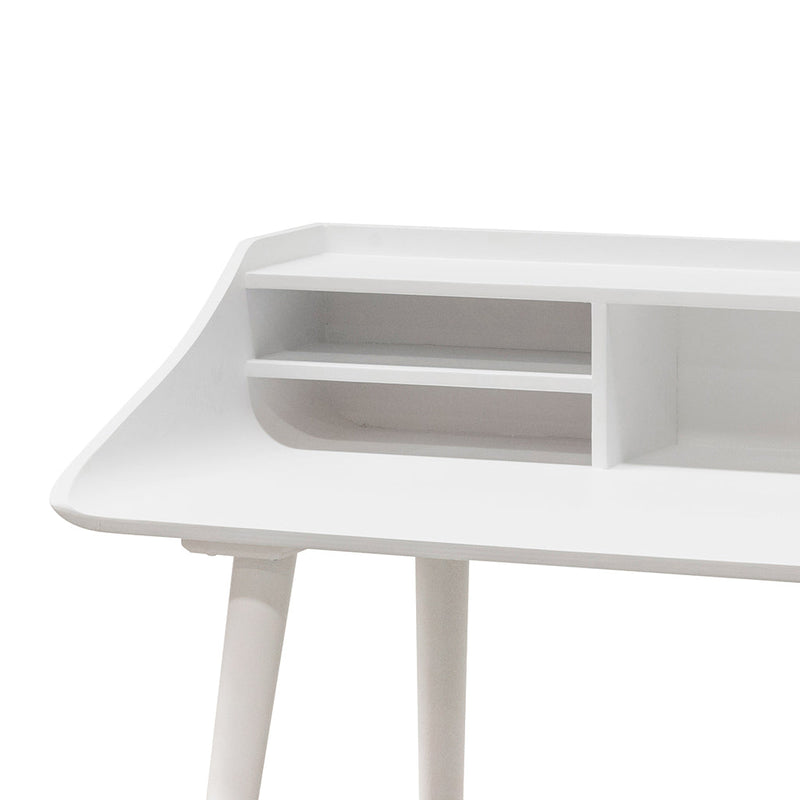 COF6854-DR Wooden Home Office Desk - Full White