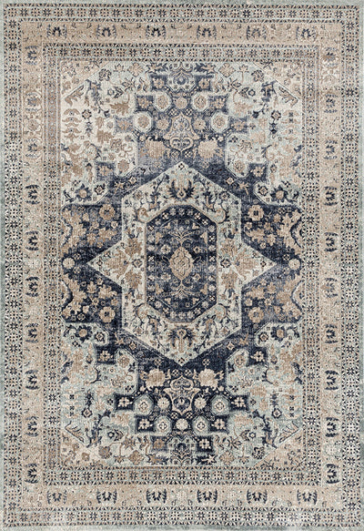 Providence Esquire Brushed Traditional Blue Rug