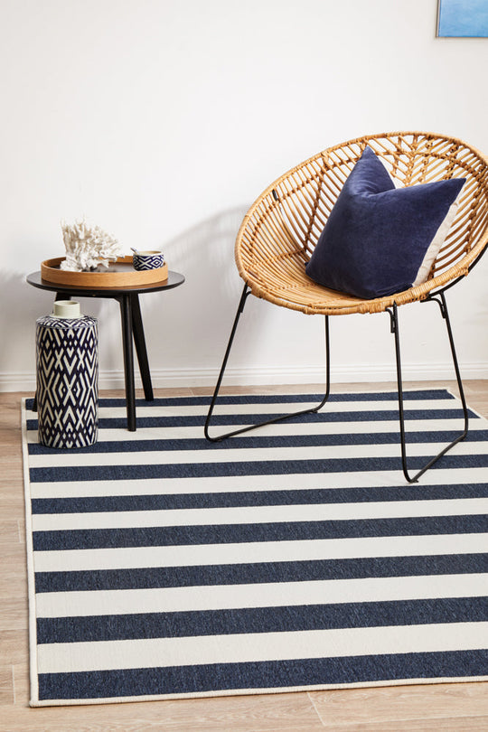 Rug Culture Seaside 4444 Navy White Rug