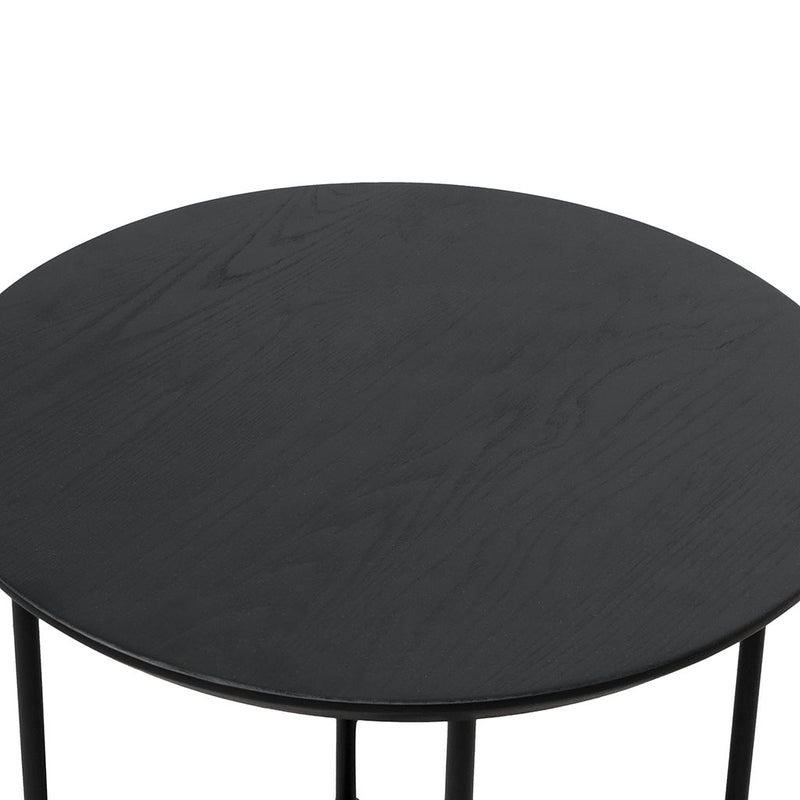 CST6865-SU Wooden Top Side Table - Full Black