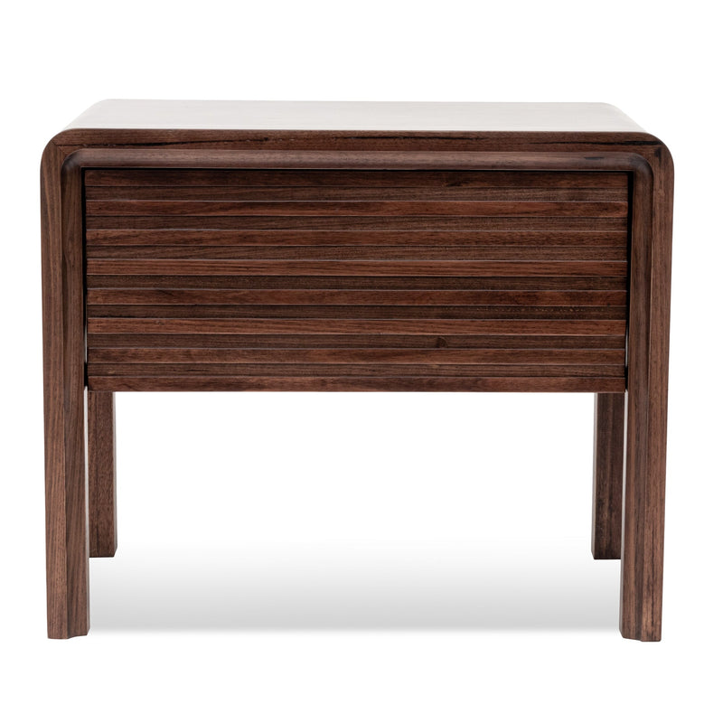 CST8041-AW Single Drawer Bedside Table - Walnut