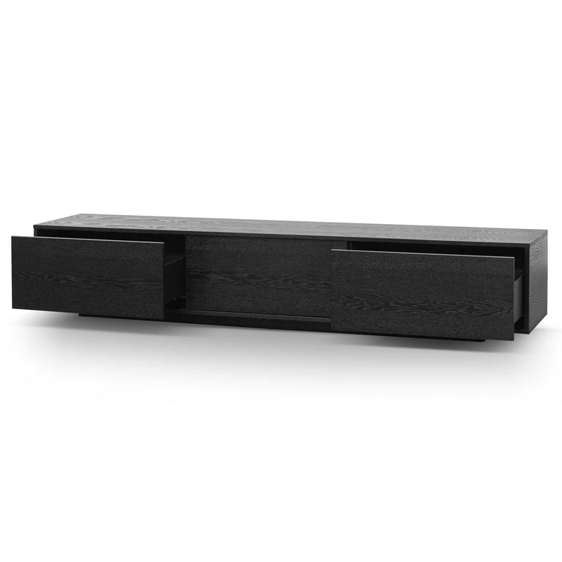 CTV6753-BB 2.3m Wooden Entertainment Unit - Full Black