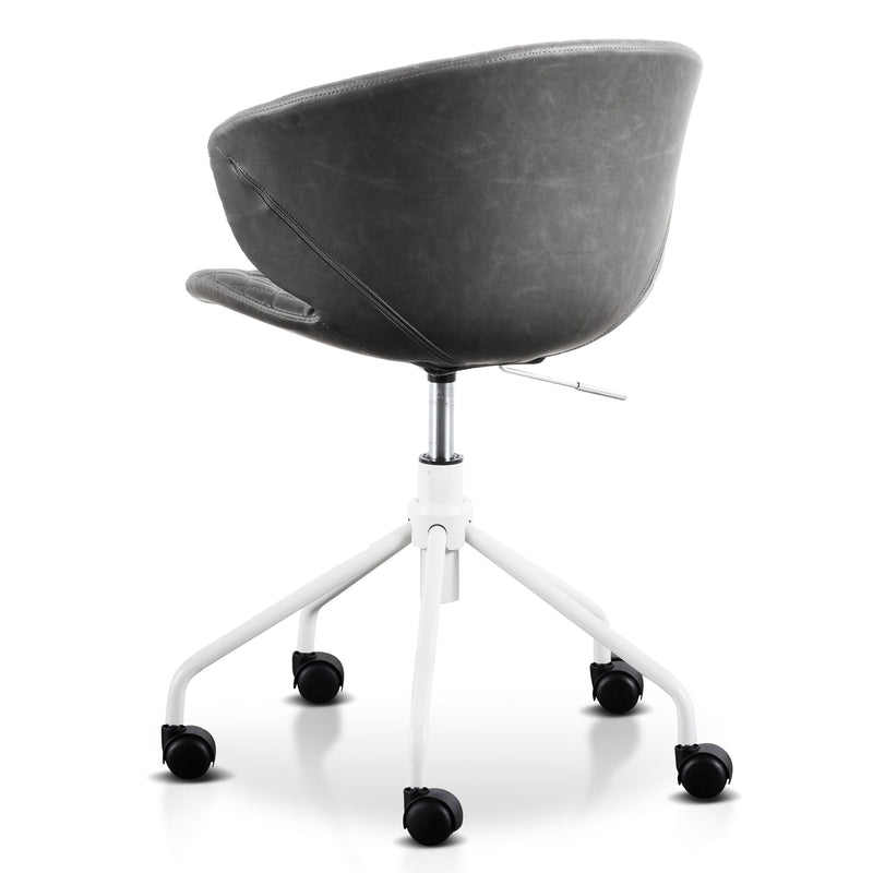 COC6194-LF Office Chair - Charcoal with White Base