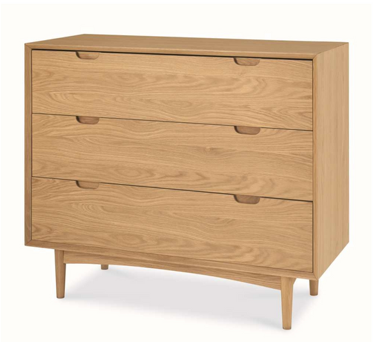 CDT921-VN 3 Drawer Chest Scandinavian Design - Natural