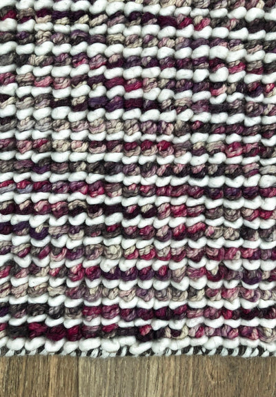 Barossa rug - Wisteria (Pink pattern) Hand-Woven Wool Rug by Bayliss