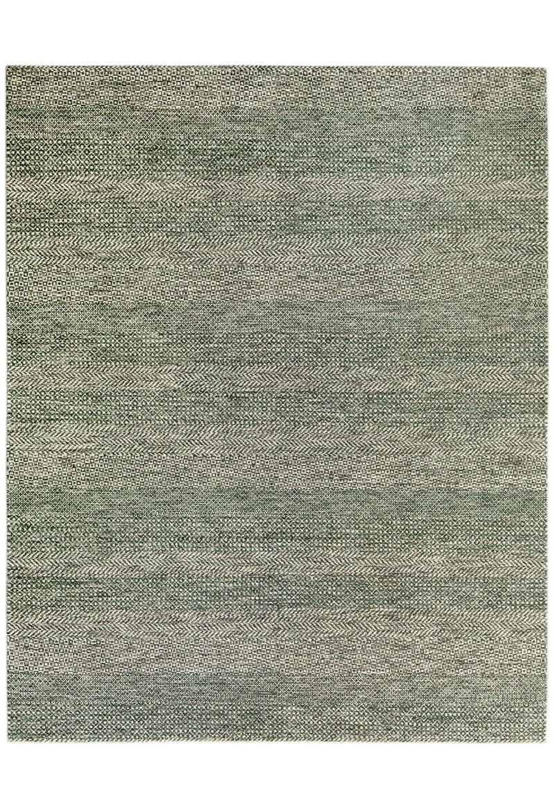 Brando rug - Leaves (Green) Hand-Knotted Wool Rug by Bayliss