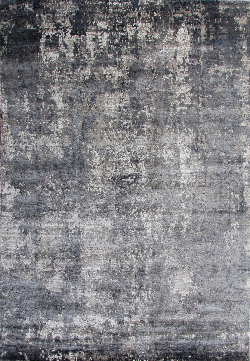 Carter rug - Fossil (Grey pattern) Hand-Knotted Wool & Viscose Rug by Bayliss