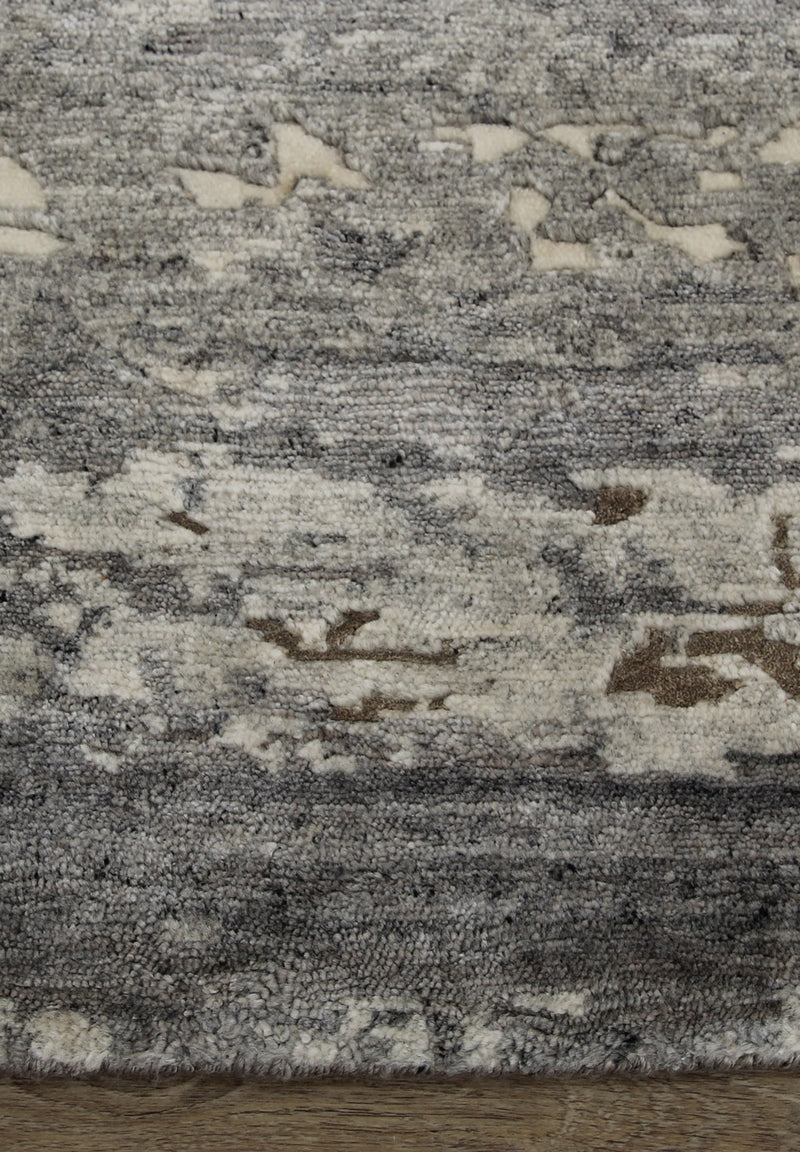 Carter rug - Terrain (Blue/Brown pattern) Hand-Knotted Wool & Viscose Rug by Bayliss