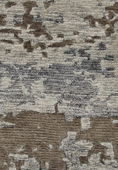 Carter rug - Terrain (Blue/Brown pattern) Hand-Knotted Wool & Viscose Rug by Bayliss