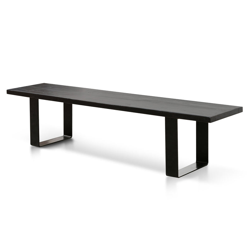 CDB6065 2m Reclaimed Wood Bench - Black