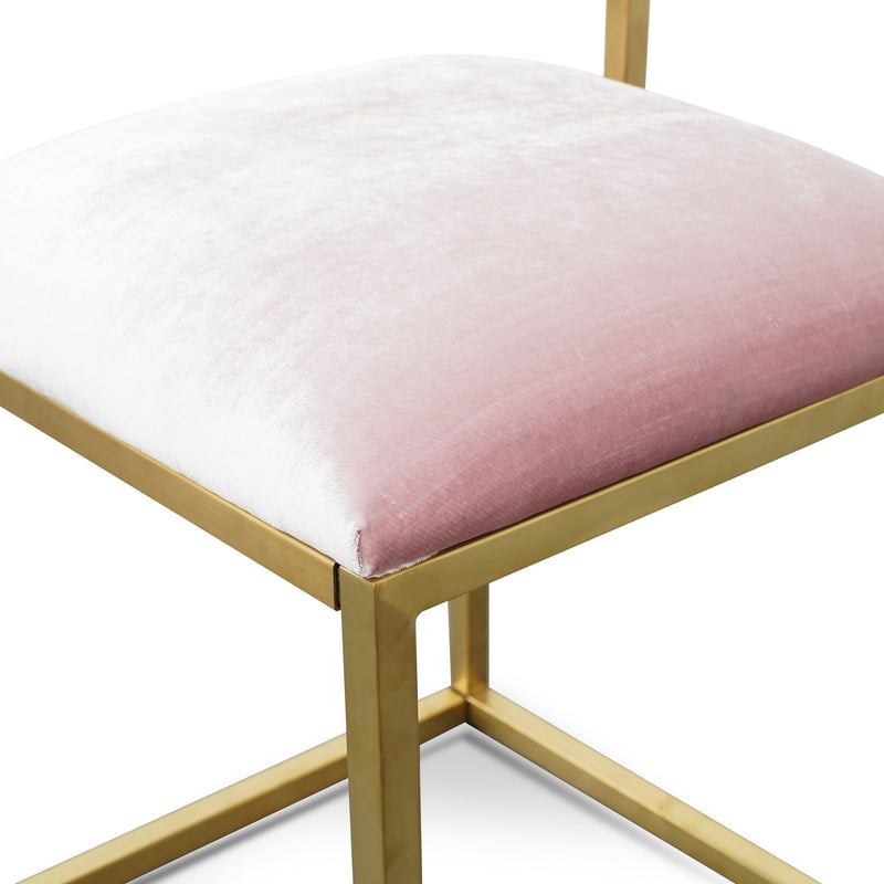 CDC2622-BS Occasional Chair In Pink Velvet - Brushed Gold Base