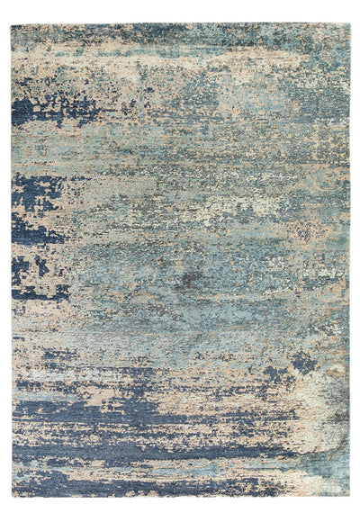 Decadence rug - Fresco Blue (Blue pattern) Hand-Knotted Wool & Silk Rug by Bayliss