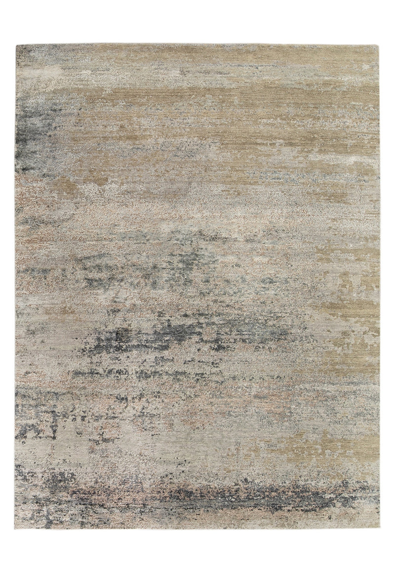 Decadence rug - Fresco Silver (Pattern) Hand-Knotted Wool & Silk Rug by Bayliss