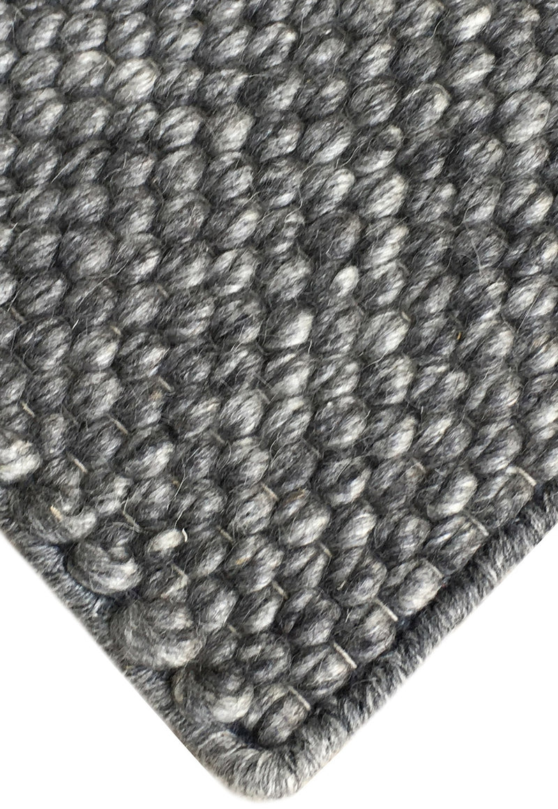 Drake rug - Anthracite (Grey) Hand-Woven Wool & Viscose Rug by Bayliss