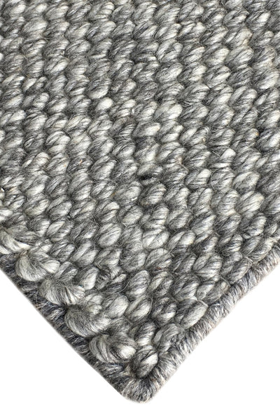 Drake rug - Pebble (Grey) Hand-Woven Wool & Viscose Rug by Bayliss