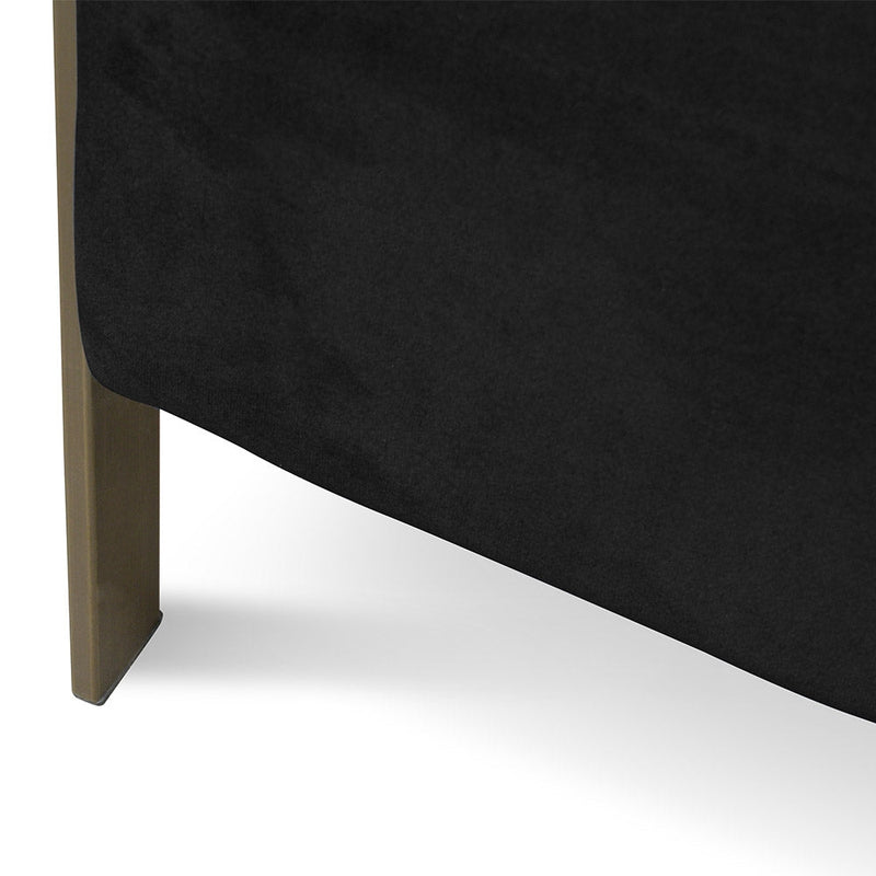 CLC2112-KL Fabric Armchair in Black Velvet