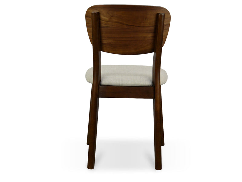 CDC785WAL-VN Veneer Dining Chair - Fabric Seat - Walnut