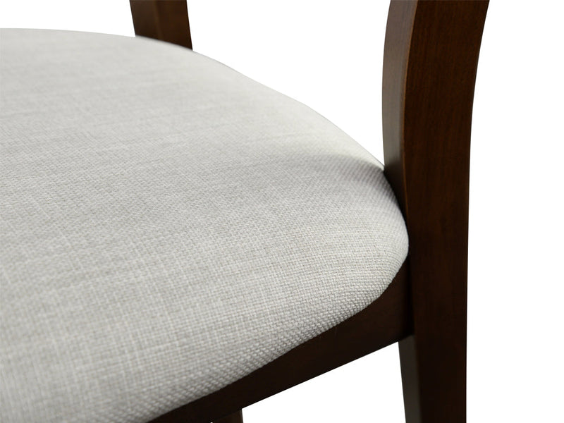 CDC785WAL-VN Veneer Dining Chair - Fabric Seat - Walnut