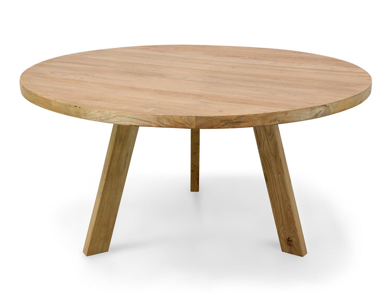 CDT142 Reclaimed Elm Wood 1.5m Round Dining Table