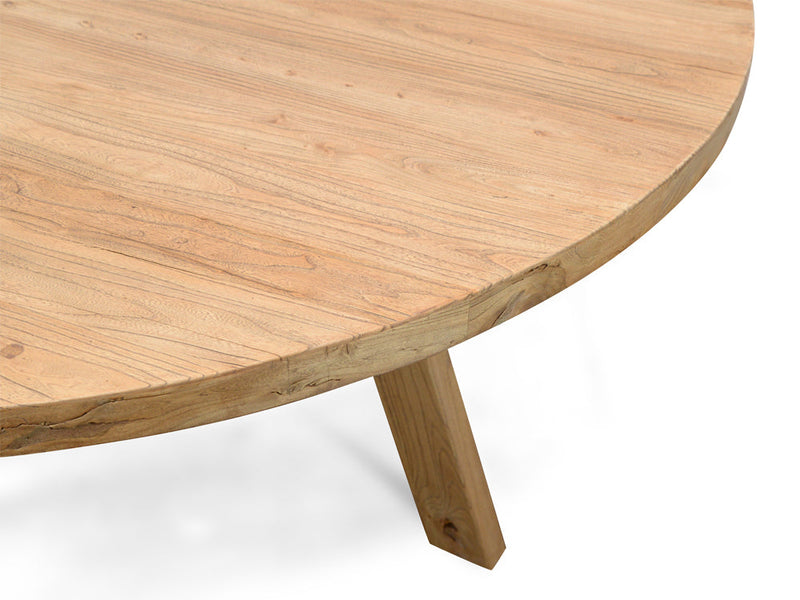 CDT142 Reclaimed Elm Wood 1.5m Round Dining Table