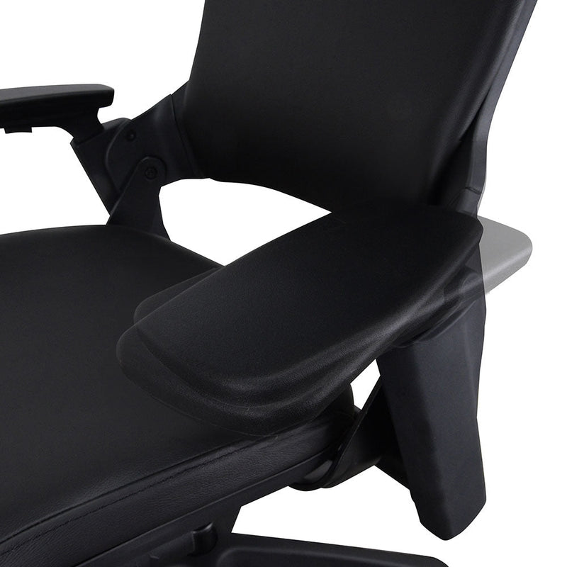 OC2151-UN-HD2155-UN Ergonomic Leather Office Chair With Head Rest - Black