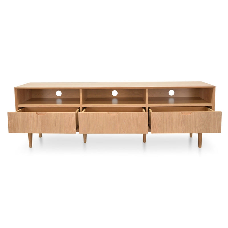 CTV2117-VN Scandinavian 180cm TV Entertainment Unit With 3 Drawers - Natural