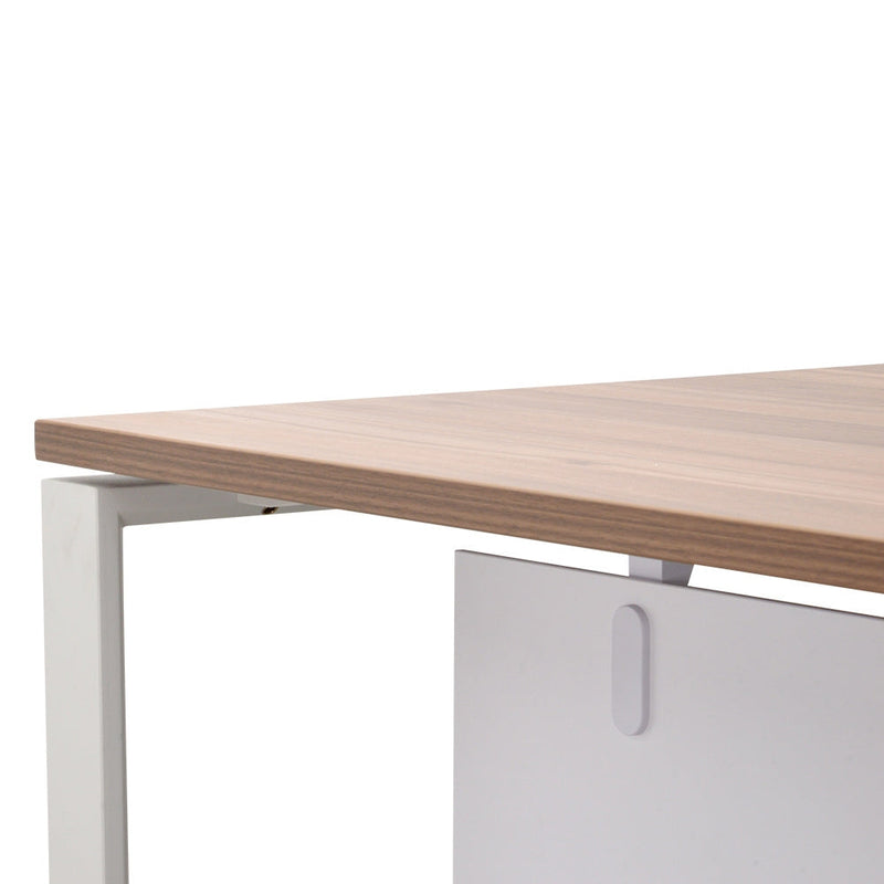 COT2090-SN 180cm Executive Office Desk With Left Return - Walnut
