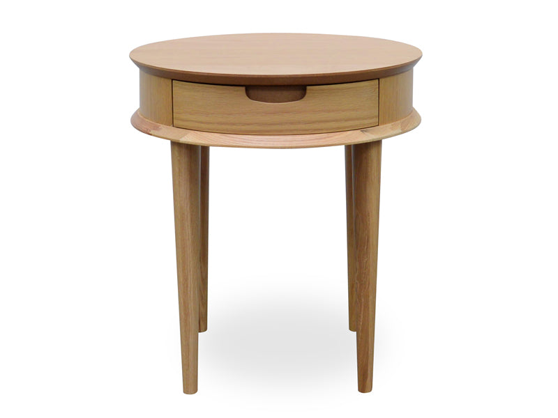CCF692-VN Scandinavian Lamp Side Table with Drawers - Natural