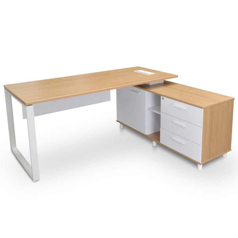 COT2095-SN 180cm Executive Office Desk With Right Return - Natural